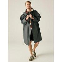 Regatta Adult Waterproof Robe-Iron(Abstract Mountain) - Charcoal