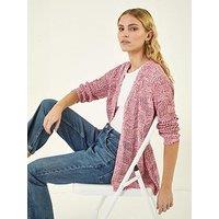 Roman Tape Knit Cotton Blend Cardigan