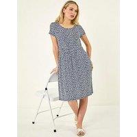 Roman Petite Floral A-Line Stretch Dress