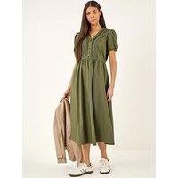 Roman Cotton Crochet Trim Dress
