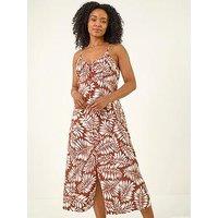 Roman Petite Button Midi Dress