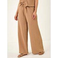 Roman Dusk Crinkle Wide Leg Stretch Trouser