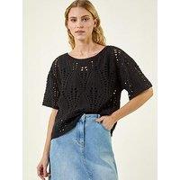 Roman Crochet Detail Knit Top