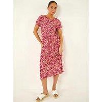 Roman Petite Abstract Midi Dress