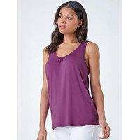 Roman Plain V-Neck Stretch Jersey Vest Top