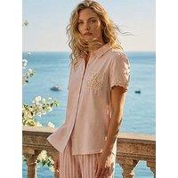 Roman Crochet Pocket Button Shirt