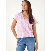 Roman Petite V-Neck Stretch Top