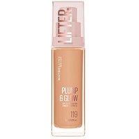 Maybelline New York Lifter Lifter Plump & Glow Foundation, All Day Wear, Buildable And Radiant Coverage, Plump And Brighter Skin Overtime Shade: 119