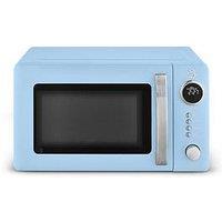 Swan Retro 20L Digital Microwave With 5 Power Levels, Led Display, 800W, Blue