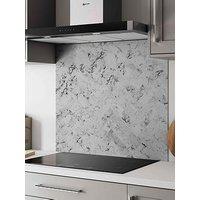 Wilsonart Alloy Carrara Marble Herringbone Kitchen Hob Splashback - 900X800Mm