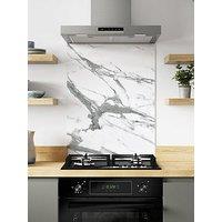 Wilsonart Alloy White Marble Kitchen Hob Splashback - 600X800Mm
