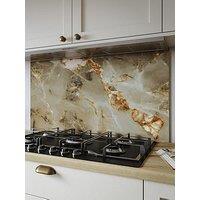 Wilsonart Alloy Aurora Gold Kitchen Hob Splashback - 900X800Mm