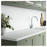 Wilsonart Plus Pure White Postformed Laminate Kitchen Worktop - 3000Mm X 600Mm X 38Mm