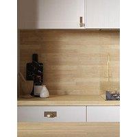 Wilsonart Omega Modern Natural Blocked Oak Square Edge Laminate Kitchen Worktop - 3000 X 620Mm X 38Mm