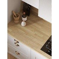 Wilsonart Omega Modern Natural Blocked Oak Square Edge Laminate Kitchen Breakfast Bar - 4100 X 900Mm X 38Mm