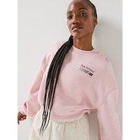 New Balance Women'S Trackside Fleece Crew Neck Sweatshirt - Pink