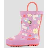 The Very Collection Girls Unicorn Pull On Wellies