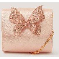 Monsoon Girls Diamante Butterfly Bag - Pink
