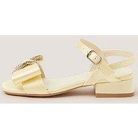Monsoon Girls Butterfly Dazzle Bow Heel Sandals - Yellow