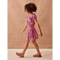 Monsoon Girls Tropical Jersey Skort Set - Pink
