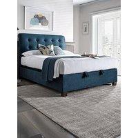 The Very Collection Faroe End Lift Up Storage Ottoman With Airsprung Mattress Options (Buy & Save!) - Blue - Bed Frame With Airsprung Platinum Mattress