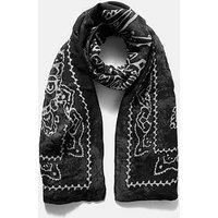 Mint Velvet Black Bandana Scarf