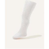 Monsoon Baby Girls Bridal Spot Tights - White