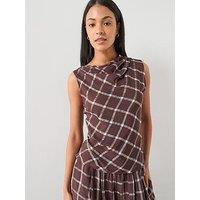 Mango Fitted Top Co-Ord With Draped Neckline - Burgundy