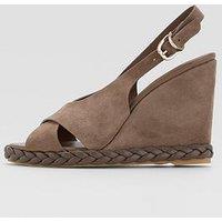 Castaner Suede Braided High Wedge Sandal