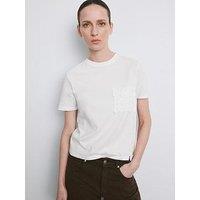 Mango Embroidered Cotton T-Shirt - White