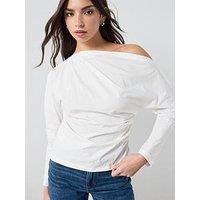 Mango Cotton Blouse With Asymmetrical Collar - White
