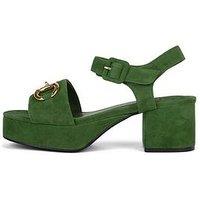 Jeffrey Campbell Timeless Suede Platform Sandals - Green