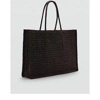 Mango Natural Fibre Tote Bag - Chocolate