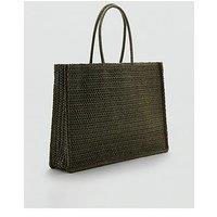 Mango Natural Fibre Tote Bag - Khaki