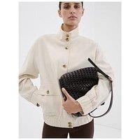 Mango Braided Shoulder Bag - Brown