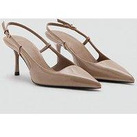 Mango Patent Heeled Shoes - Nude