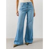 Mango Mid-Rise Flared Jeans - Blue