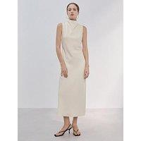 Mango Scarf Detail Dress - Vanilla