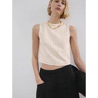 Mango Chain Co-Ord Detail Top - White