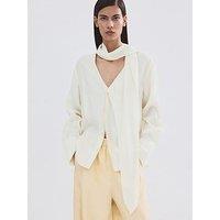 Mango Scarf Collar Blouse - Cream