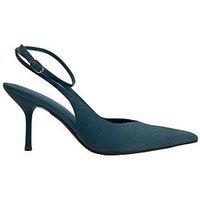 Jeffrey Campbell Executive Suede Slingback Stiletto Court Shoes - Blue