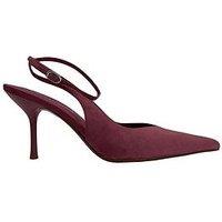 Jeffrey Campbell Executive Suede Slingback Heeled Shoes - Dusty Rose