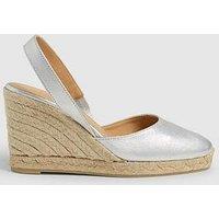 Castaner Metallic Slingback Wedge - Gold
