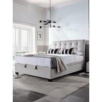 The Very Collection Faroe End Lift Up Storage Ottoman With Airsprung Mattress Options (Buy & Save!) - Cream - Bed Frame With Airsprung Platinum Mattress
