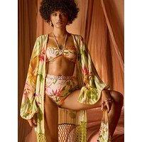 River Island Del Mar Hw Floral Print Brief - Pink