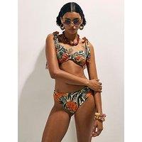 River Island Del Mar Foral Moni Brief - Black