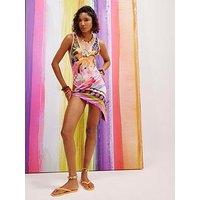 River Island Morgan Floral Trim Swimsuit - Pink