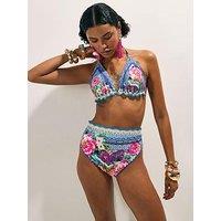 River Island Del Mar Flower Trim Hr Brief - Purple