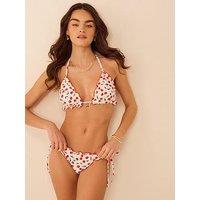 Accessorize Cherry Print Ruffle Bikini Top