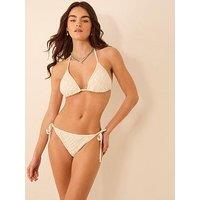 Accessorize Crochet Triangle Bikini Top